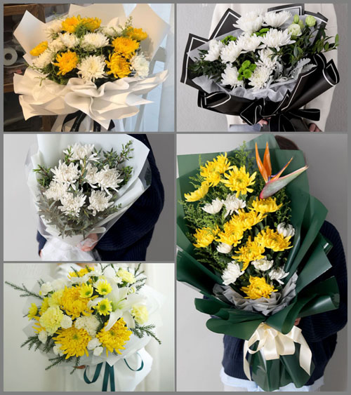 黑龙江黑河北安市和平街道白事花束代送
